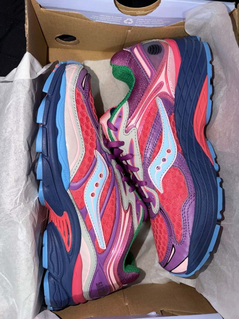 Jae Tips x Saucony ProGrid Omni 9 To Do List Pink S70864-1 Size 7 Men / 8.5 Wome